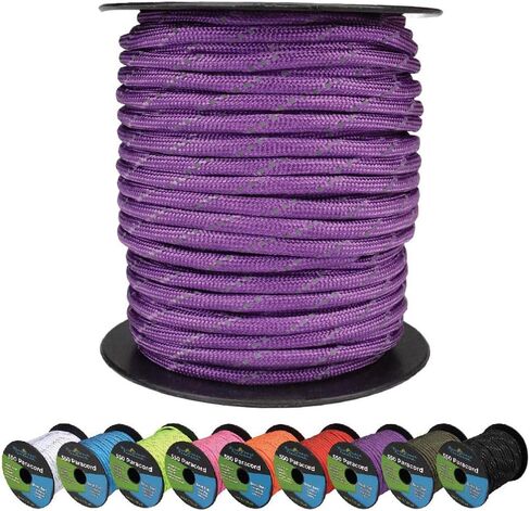 West Coast Paracord Reflective 550lb Paracord – 7 Strand Type III Tactical Parachute Cord for Hiking, Camping, and Fishing – Reflective Pink (100 ft) in Saudi Arabia