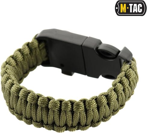 سوار M-Tac Survival Paracord - سلك 12 قدم (144 بوصة) - حبل حبل طوارئ تكتيكي مع صفارة بوصلة in Kuwait