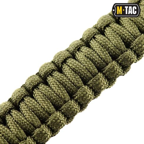 سوار M-Tac Survival Paracord - سلك 12 قدم (144 بوصة) - حبل حبل طوارئ تكتيكي مع صفارة بوصلة in Kuwait