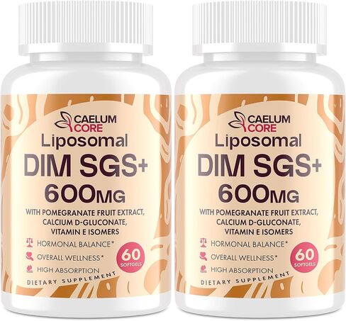 Liposomal DIM SGS Supplement 600 mg - DIM Supplement for Women & Men, Estrogen Supplements Contains Sulforaphane Glucosinolate, Pomegranate Fruit - Support Detox and Antioxidant (1 Pack) in Saudi Arabia