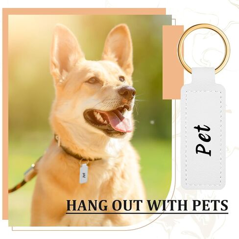 Wavyknot 48 Pcs Leather Key Chains Kit Blank Sublimation Leather Keychains Bulk Personalized PU Leather Keychain Holder for Men Women Keychain DIY Birthday Father's Day Graduation Gifts in Saudi Arabia