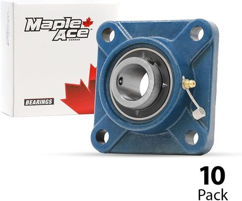 MAPLE ACE UCF205-16 Square Flange Bearing 1" Bore, 4-Bolt Self-Aligning, Solid Base, Heavy Duty (Qty 2) in Saudi Arabia