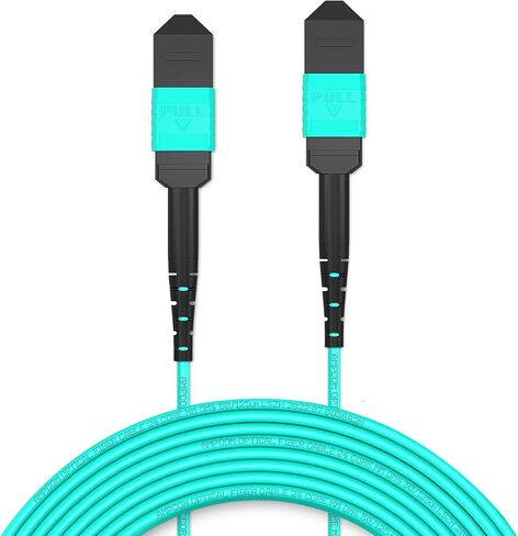 AMPCOM MPO to MPO Trunk Cable 9/125μm Singlemode OS1/OS2(24 Fiber, MPO to MPO Female, Type B, LSZH/Riser, UPC, Yellow) 10m (32ft) in Saudi Arabia