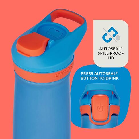 Contigo Autoseal Water Bottle, 20 oz, Coral/Grape in Saudi Arabia