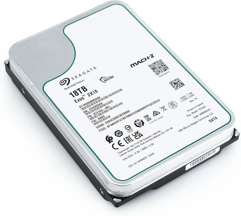 محرك الأقراص الصلبة Seagate Exos 2X18 سعة 18 تيرابايت محرك الأقراص الصلبة SATA 6 جيجابايت/ثانية 256 ميجابايت كاش 7200 دورة في الدقيقة 512e CMR هيليوم محرك أقراص ثابتة 3.5 بوصة ST18000NM0092 (متجدد) in Saudi Arabia