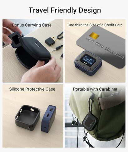 جهاز استقبال إرسال بلوتوث من Syntech لأجهزة Airpods أو سماعات الرأس، شاشة LED مزدوجة مزدوجة الكمون محول صوت لاسلكي بلوتوث 5.3 مع محول AUX مزدوج 3.5 مم لسيارة الطيران باللون الأزرق in Kuwait