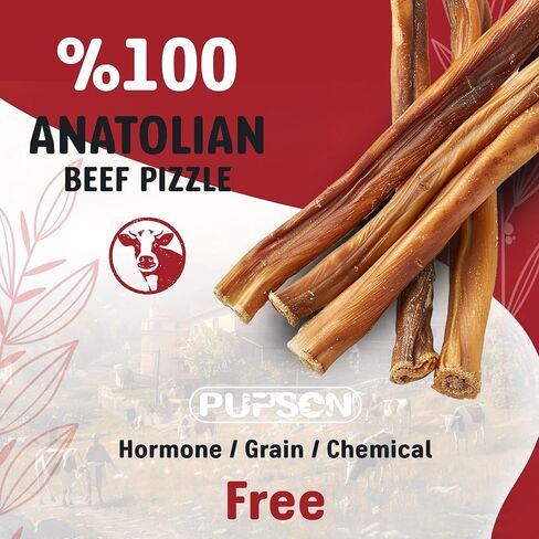 6" Bully Sticks for Dogs, 100% Natural Beef Pizzle Chews, Grass-Fed, Non-GMO, Grain-Free, Long-Lasting Dog Treats for Medium & Large Dogs, Jumbo, 12 Pack in Saudi Arabia