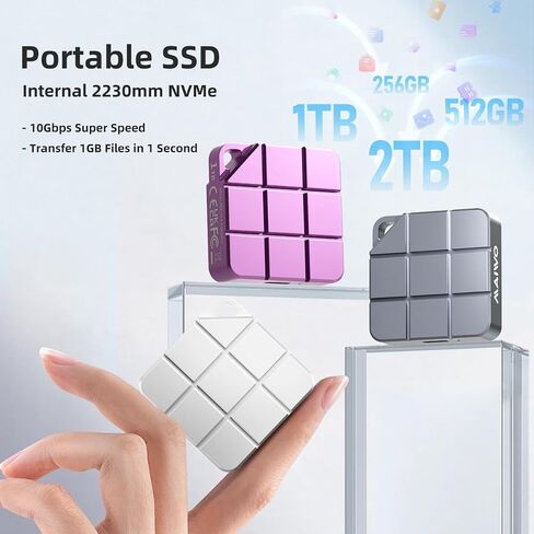 MAIWO 1TB External SSD Up to 1050MB/s, Build-in M.2 2230 PCIe NVMe, USB-C Mini Cute Portable SSD External Solid State Drive for iPhone 17/16/15 Pro Max MacBook Pro Air, All-Metal Shell in Kuwait