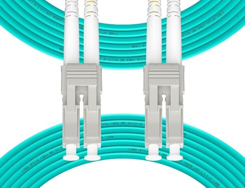 0.5M(1.6ft) OM3 LC to LC Fiber Patch Cable Duplex Multimode Fiber Cable 50/125µm OD-2.0 mm Fiber Optic Cable, Length Option: 0.2M(7inch) -10M(33ft) - 5Pack in Kuwait