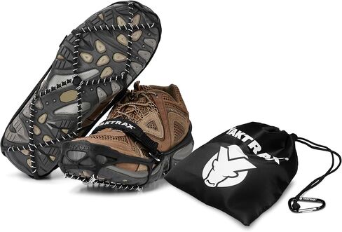 Yaktrax Pro Plus Traction Cleats for Ice and Snow, 360° Steel Coil Grip for All-Direction Traction, Flexible Thermoplastic Upper, Easy On/Off with Heel Tab, Includes Carry Bag & Carabiner in Saudi Arabia