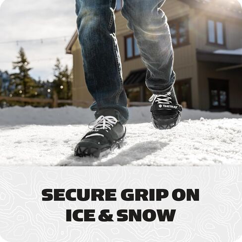 Yaktrax Pro Plus Traction Cleats for Ice and Snow, 360° Steel Coil Grip for All-Direction Traction, Flexible Thermoplastic Upper, Easy On/Off with Heel Tab, Includes Carry Bag & Carabiner in Saudi Arabia