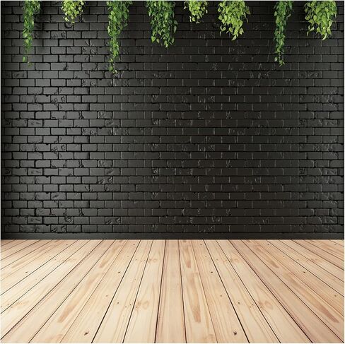 خلفية تصوير من الفينيل مقاس 5X7FT باللون الأسود مع تصميم أرضية خشبية لعيد الميلاد والزفاف وأعياد الميلاد in Kuwait