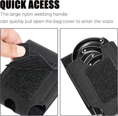 Double Handcuff Holder-MOLLE Hand Cuffs Pouch for Duty Belt,Police Handcuffs Case Law Enforcement.(Bag Only) in Saudi Arabia