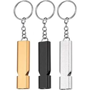 3 Pack Survival Safety Whistles with Lanyard and Keychain for Outdoor Camping,Survival Whistle, Referee Whistle, Sports Whistles, Survival Whistle, Outdoor Sports and Dog Training