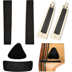 Archery Recurve Bow Hair Arrow Rest & Limb Silencers - 2 Packs Leather Plates Stick-ON Traditional Bow Limb Protection Strip & Arrow Rest, Longbow Hunting Shooting Accessories