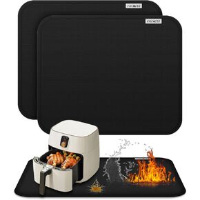 Heat Resistant Mat for Air Fryer,Deep Fryer,Oven, Hot Pads for Kitchen Counter Heat Protector,Under Coffee Maker Mats for Countertop Protector (16x24in-2pack)