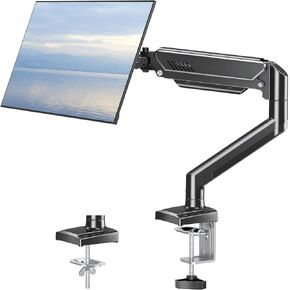 Single Monitor Mount Arm Fits Monitor up to 32 Inch, Monitor Desk Mount Holds 4.4-19.8lbs Computer Screen, Full Motion Gas Spring Monitor Desk Mount, VESA Mount 75x75, 100x100, Freelift