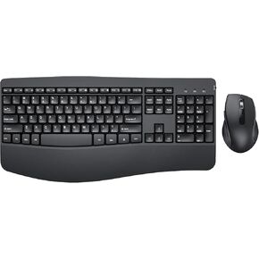 Ergonomic Keyboard and Mouse Combo - Full Size Keyboard Cordless with Palm Wrist Rest Ergonomic Mouse Wireless for Windows Computers Laptops - White(Upgrade)