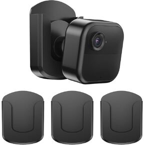 3 Pack Blink Camera No Drilling No Screws Wall Mount Bracket, Adhesive Blink Outdoor Camera Mount for Blink Outdoor 4 / Blink Mini/Mini 2 / Blink Indoor Cameras, Easy to Install (Black)