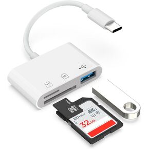 SD Card Reader USB C, Sd Card Reader for Android,SD Card Reader for iPhone 15/16, Sd Card Adapter, SD Card Reader for More Type C/USB-C Devices