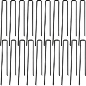 20 Pack Dog Exercise Pens Pets Replacement Exercise Pen Ground Stakes Metal Ground Stakes for Pens Dog Exercise Pens Fence Ground Stake for Pets Dog Crate,Black 9.8 x 7.9 Inch