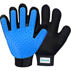 (Right hand) 1- Pack - Multi-Functional Pet Hair Remover Glove for Gentle Grooming, Bathing, and Massaging Dogs, Cats, and Horses – Perfect for Reducing Shedding - Blue - Only Right Hand included.