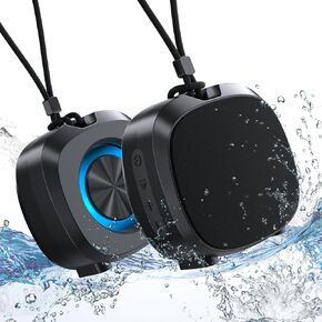 Portable Bluetooth Speakers, RGB Lights TWS Speakers，Wireless IPX5 Waterproof Mini Speaker with Loud Stereo Sound,15 Hours Playtime, Rechargeable Battery, Black.