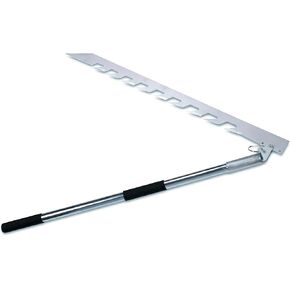 Second Generation 41 Inch Folding Ice Saw with Enhanced Cutting Edge,for Ice Fishing,Lgloo,Ice House,Camp,5mm Thick Steel Saw, Easy to Cut Thick Ice,Silvery
