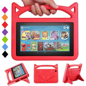 All-New 7 Tablet Case for Kids(9th/7th/5th Generation, 2019/2017/2015 Release)-SHERBORN Lightweight Shockproof Case with Stand Handle for 7 Inch Tablet,Incompatible with iPad Samsung Tablet-Blue