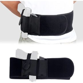 Belly Band Holster for Men and Women Gun Holster Fit for Smith and Wesson, Shield, Glock 19, 17, 42, 43, P238, Ruger LCP, Similar Guns for Most Pistols and Revolvers