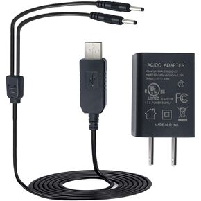 8.4V USB-DC Dual Port Charger for Heated Gloves Socks Hats Mittens Heating Pad and 7.4V SWB01 SWB03 3500mAh Rechargable Lithium Polymer Batteries