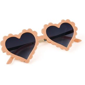 FEISEDY Kids Heart Shaped Sunglasses for Toddler Girls Boys Party Holiday Outdoor Beach UV 400 Protection (Age 1-10) B4102