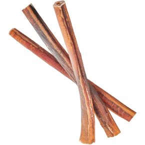 hotspot pets Jumbo Bully Sticks for Aggressive Chewers (12 Inch, 6 Pack), Extra-Thick Dog Chews, Low Odor & Fully Digestible 100% Beef Chews, Best Natural Dental Treat
