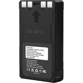 6500mAh Battery Pack Compatible with Trail Camera, Rechargeable LIT-22 Hunting Trail Camera Replacement Battery for SPYPOINT Flex-M, Flex G-36, Flex-Plus, Flex-S