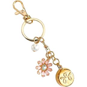invisaWear Smart Jewelry - Personal Safety Device - Gold Flower Keychain