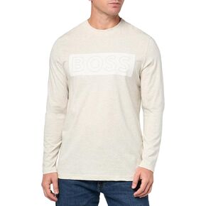 BOSS Men's Block Logo Crew Neck Long Sleeve Shirt