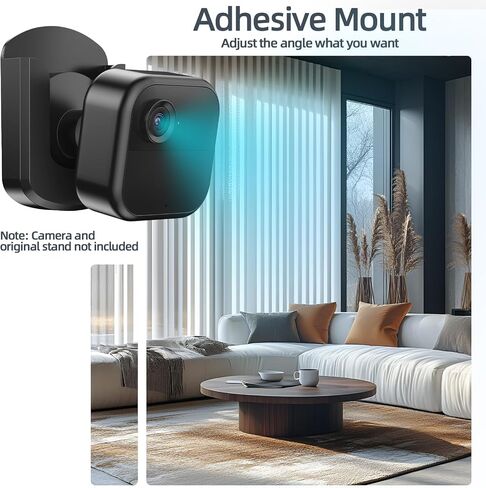 3 Pack Blink Camera No Drilling No Screws Wall Mount Bracket, Adhesive Blink Outdoor Camera Mount for Blink Outdoor 4 / Blink Mini/Mini 2 / Blink Indoor Cameras, Easy to Install (Black) in Saudi Arabia