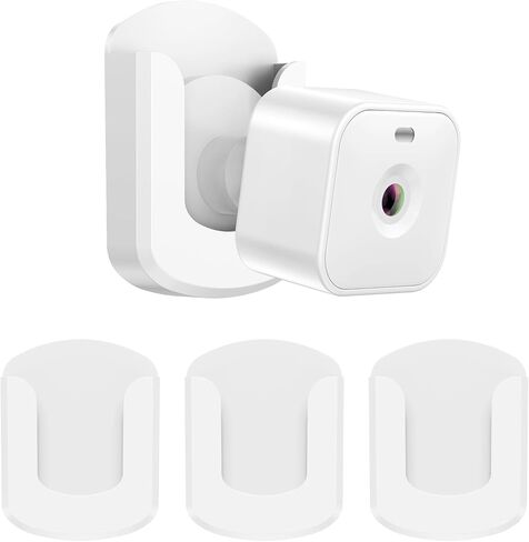 3 Pack Blink Camera No Drilling No Screws Wall Mount Bracket, Adhesive Blink Outdoor Camera Mount for Blink Outdoor 4 / Blink Mini/Mini 2 / Blink Indoor Cameras, Easy to Install (Black) in Saudi Arabia