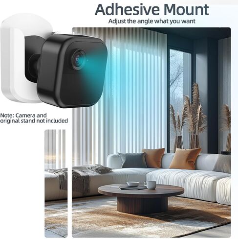 3 Pack Blink Camera No Drilling No Screws Wall Mount Bracket, Adhesive Blink Outdoor Camera Mount for Blink Outdoor 4 / Blink Mini/Mini 2 / Blink Indoor Cameras, Easy to Install (Black) in Saudi Arabia