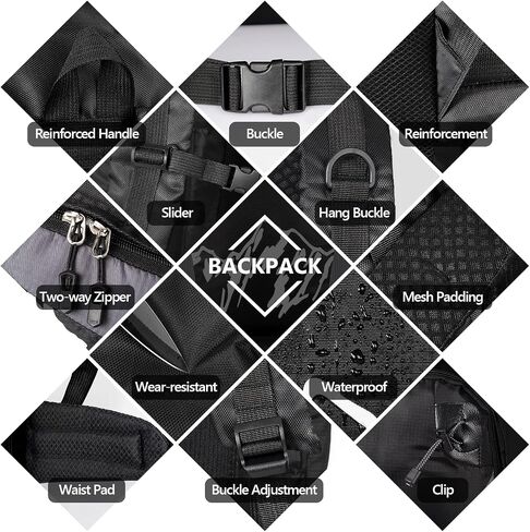90L Large Hiking Backpack, Trekking backpack with Rain Cover, Lightweight Travel Daypack for Climbing Camping in Saudi Arabia