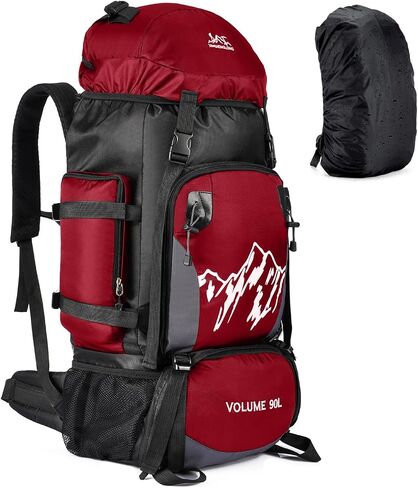 90L Large Hiking Backpack, Trekking backpack with Rain Cover, Lightweight Travel Daypack for Climbing Camping in Saudi Arabia