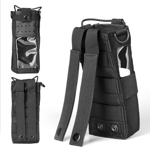 BAOFENG Tactical Radio Protection Case, Walkie Talkie ProCase Holder Molle Radio Bag with Lanyard, for UV-25 Two Way Radio, 7.9'' x 3.6'' x 2.2'', Black in Saudi Arabia