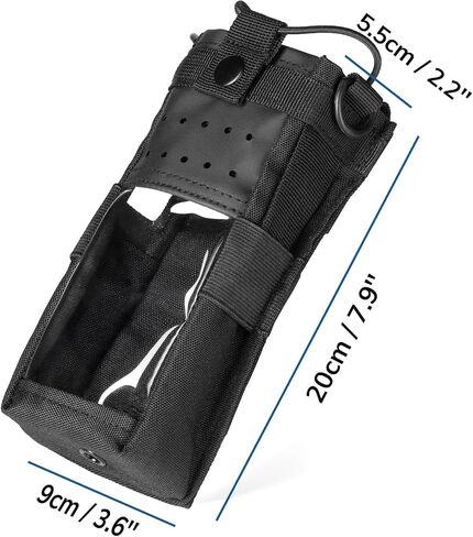 BAOFENG Tactical Radio Protection Case, Walkie Talkie ProCase Holder Molle Radio Bag with Lanyard, for UV-25 Two Way Radio, 7.9'' x 3.6'' x 2.2'', Black in Saudi Arabia