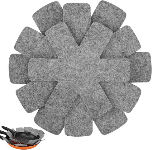 Pot and Pan Protectors, Set of 12 and 3 Different Size, Pot Dividers Pads/Stacking Pan Protectors/Pan Separators Pads for Protecting and Separating Pots and Pans in Saudi Arabia