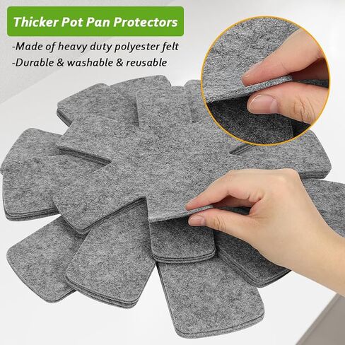 Pot and Pan Protectors, Set of 12 and 3 Different Size, Pot Dividers Pads/Stacking Pan Protectors/Pan Separators Pads for Protecting and Separating Pots and Pans in Saudi Arabia