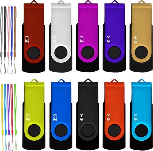 2GB USB 2.0 Flash Drive Bulk 20 Pack Thumb Drive Colorful Swivel Zip Drive USB Jump Drive Memory Stick Pendrive, Bulk USB Storage Flash Drive Ideal for Events & Office Shared Data Storage in Saudi Arabia