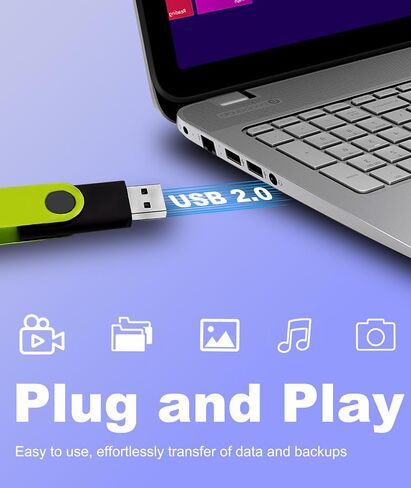 2GB USB 2.0 Flash Drive Bulk 20 Pack Thumb Drive Colorful Swivel Zip Drive USB Jump Drive Memory Stick Pendrive, Bulk USB Storage Flash Drive Ideal for Events & Office Shared Data Storage in Saudi Arabia
