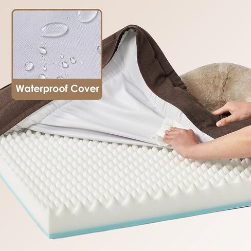 EHEYCIGA Memory Foam Dog Bed for Large Sized, Orthopedic Dog Sofa with Sides and Waterproof Liner, Washable Bolster Pet Couch with Removable Cover, 41x27x7.5 Inch, Purple in Kuwait