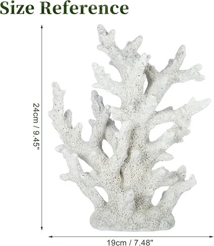 Artificial Coral Decor, Coral Decorations for Aquarium, Resin Coral Ornaments, Resin Coral Statue Home Decor, 7.48"x2.36"x9.45", Orange in Saudi Arabia
