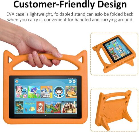 All-New 7 Tablet Case for Kids(9th/7th/5th Generation, 2019/2017/2015 Release)-SHERBORN Lightweight Shockproof Case with Stand Handle for 7 Inch Tablet,Incompatible with iPad Samsung Tablet-Blue in Saudi Arabia